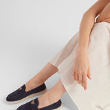 Suede leather loafers