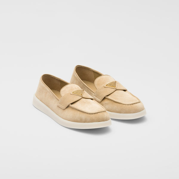 Suede leather loafers