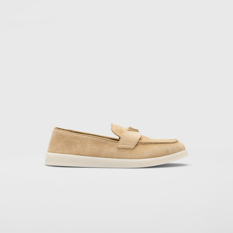Suede leather loafers