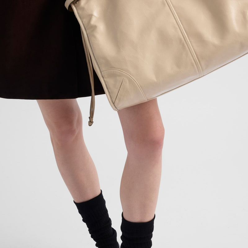 Brushed leather loafers