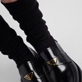 Brushed leather loafers