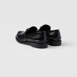 Brushed leather loafers