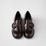 Brushed leather loafers