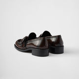 Brushed leather loafers