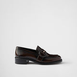 Brushed leather loafers