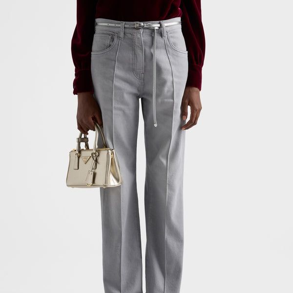 Printed leather booties