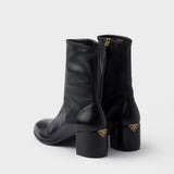 Stretch nappa leather booties