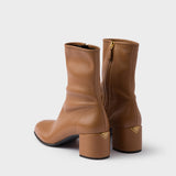 Stretch nappa leather booties
