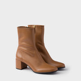 Stretch nappa leather booties
