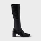 Stretch nappa leather boots