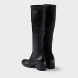 Stretch nappa leather boots