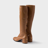 Stretch nappa leather boots