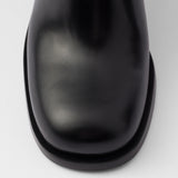 Brushed leather booties