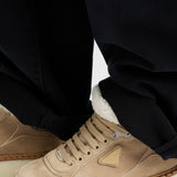 Suede mid-top sneakers