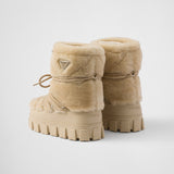 Shearling après ski booties