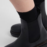 Double Chocolate leather Chelsea boots