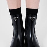 Chocolate brushed leather Chelsea boots