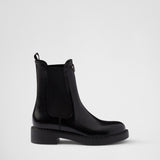 Chocolate brushed leather Chelsea boots