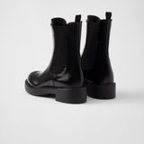 Chocolate brushed leather Chelsea boots