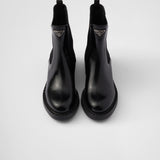 Chocolate brushed leather Chelsea boots