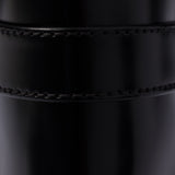 Brushed leather ankle boots with strap