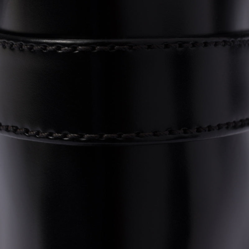 Brushed leather ankle boots with strap