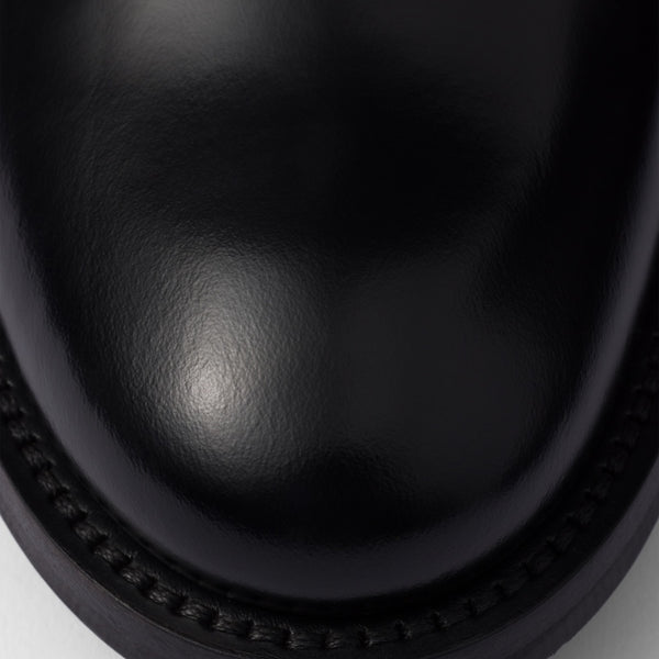 Brushed leather ankle boots