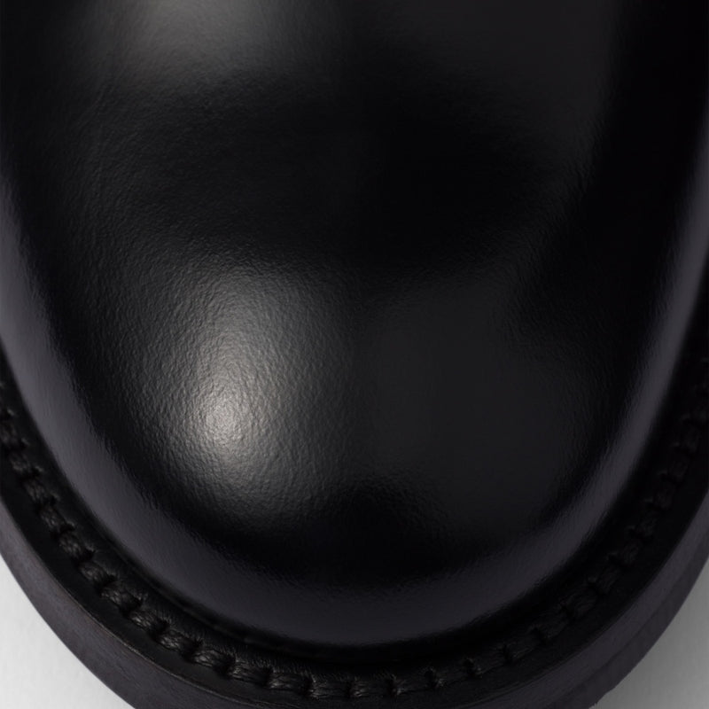 Brushed leather ankle boots