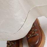 Leather laced booties