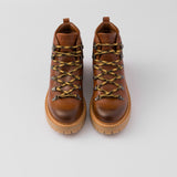 Leather laced booties