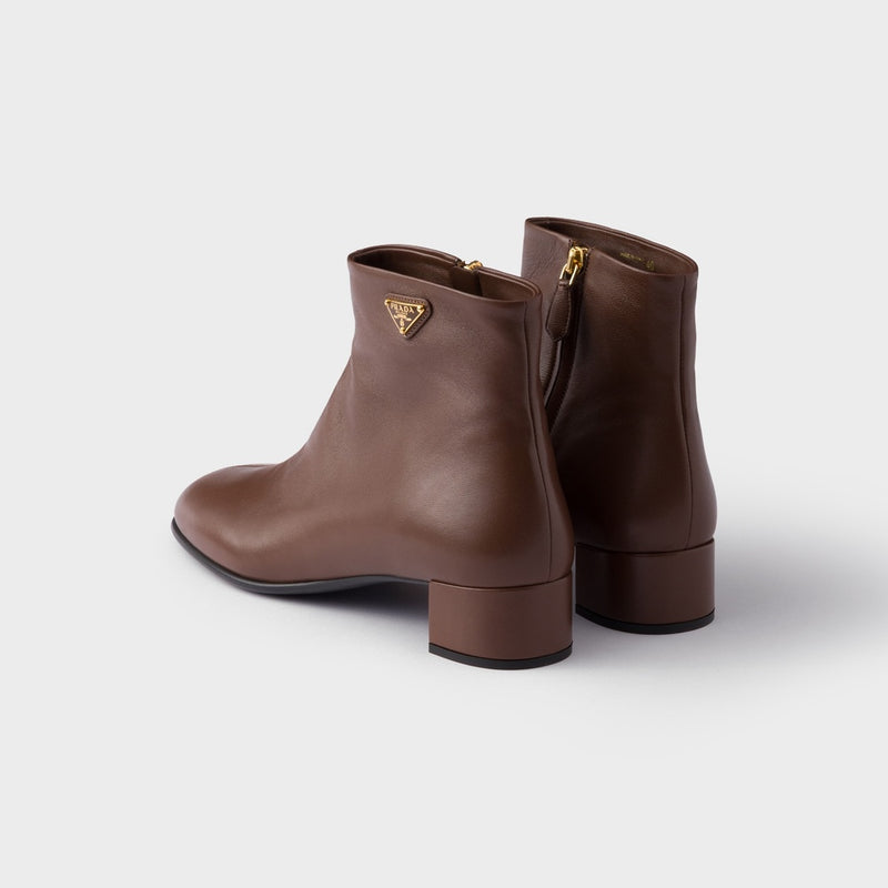 Nappa leather booties