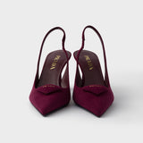 Suede slingback pumps