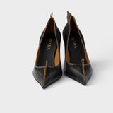 Antiqued leather pumps