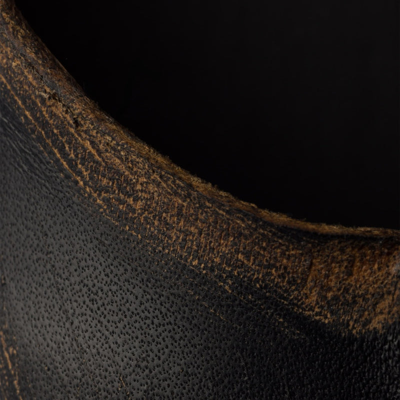 Antiqued leather pumps