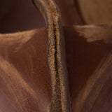 Antiqued leather pumps