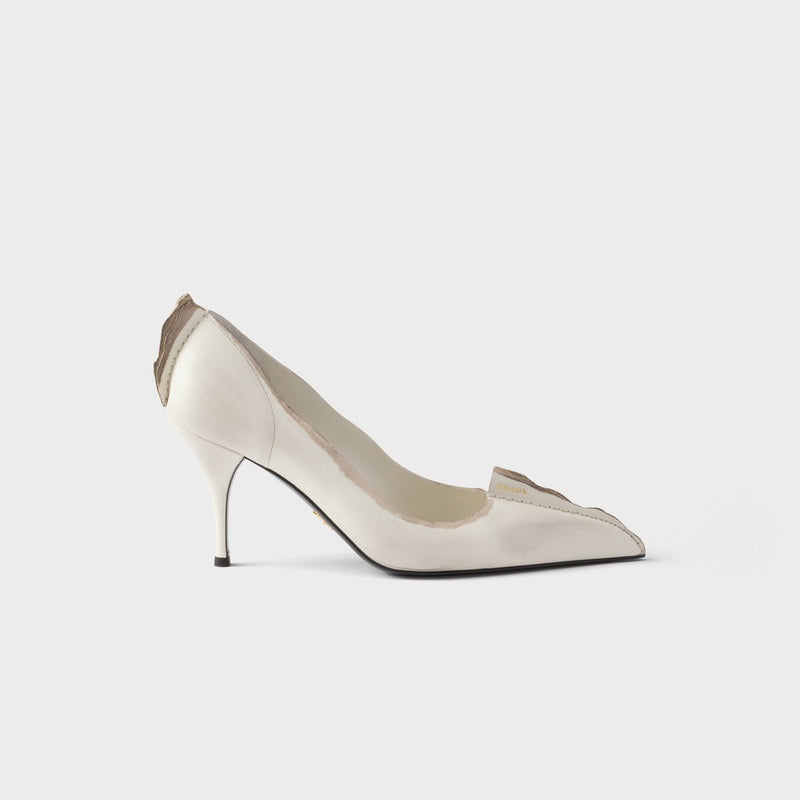 Antiqued leather pumps