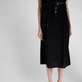 Brushed leather slingback pumps