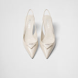 Patent leather slingback pumps