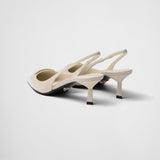 Patent leather slingback pumps