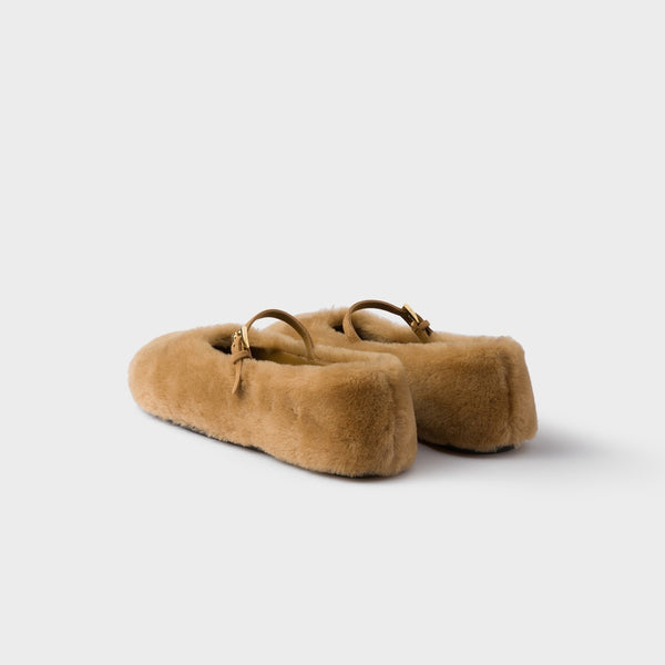 Shearling ballerinas