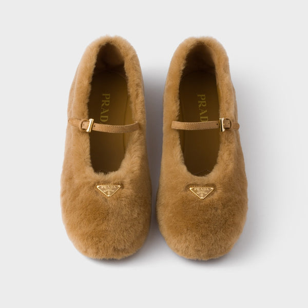 Shearling ballerinas