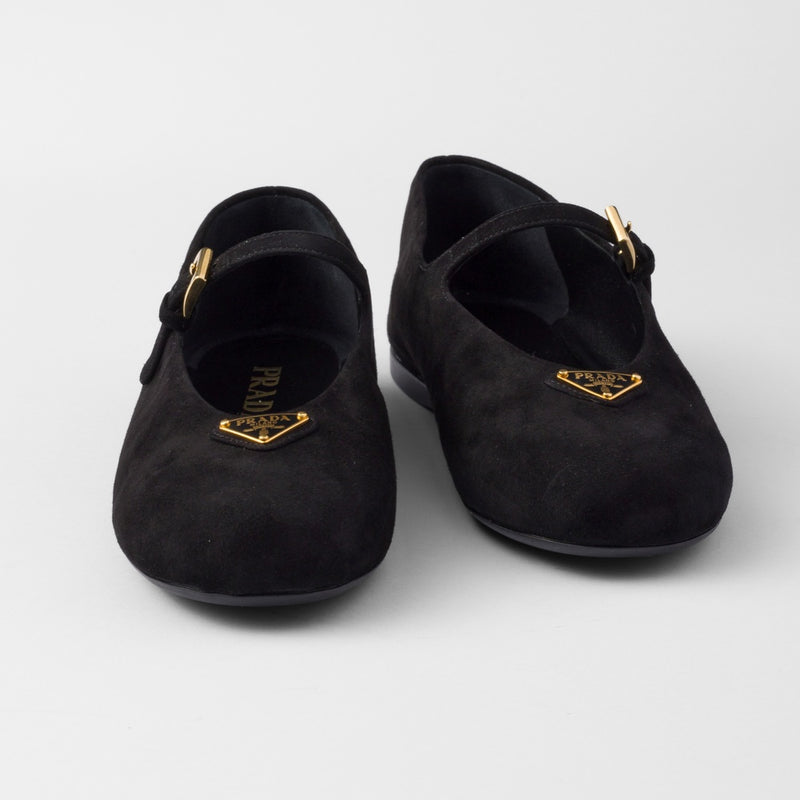 Suede ballerinas