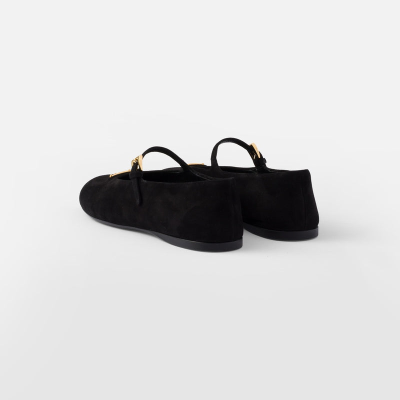 Suede ballerinas