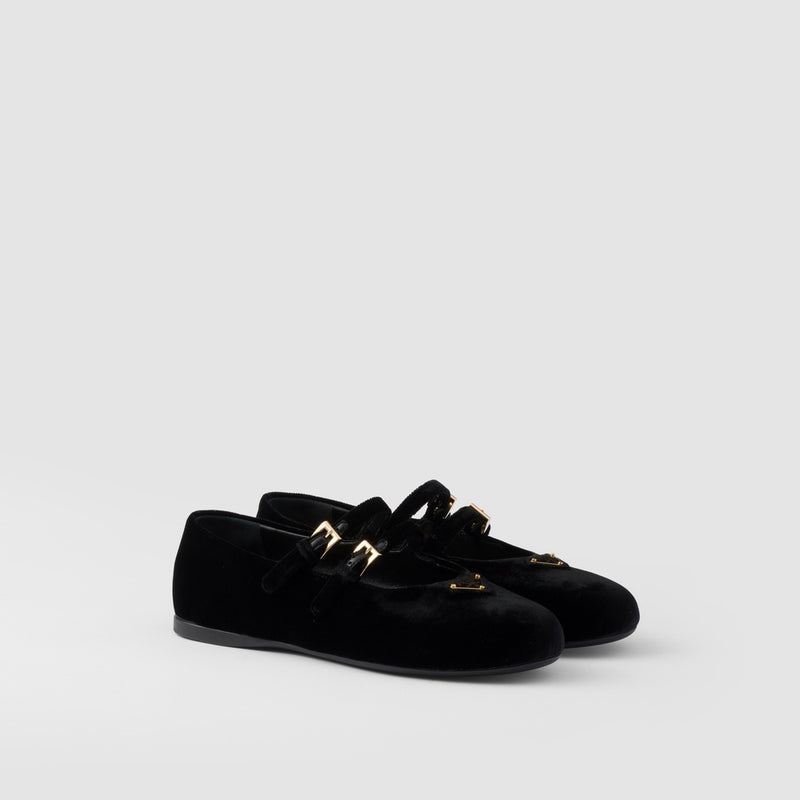 Velvet ballerinas