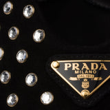 Suede ballerinas with crystals