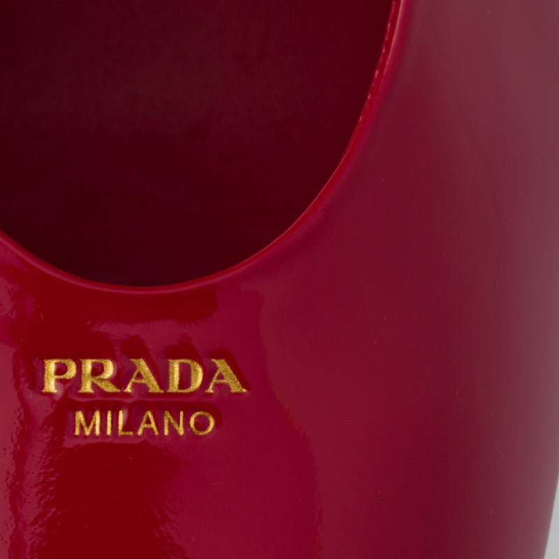 Patent leather slingback pumps