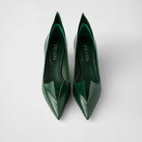 Brushed leather pumps