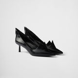 Brushed leather pumps