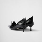 Brushed leather pumps