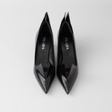 Brushed leather pumps